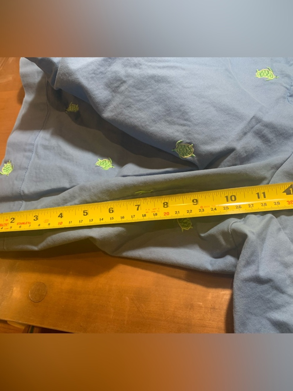 Talbots Light Blue Embroidered Green Turtle Women's Bermuda Shorts - Picture 5 of 9